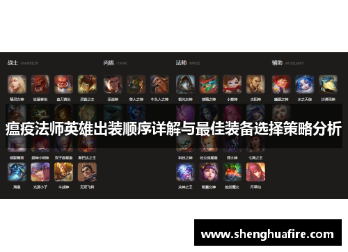 瘟疫法师英雄出装顺序详解与最佳装备选择策略分析